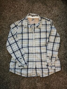 Ridgecut Toughwear Women’s XL Plaid Flannel Shirt Stretch Cotton Workwear Button